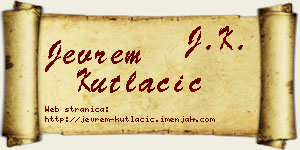 Jevrem Kutlačić vizit kartica